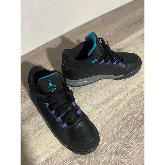 Jordan Flight Series Sports Shoes Black Blue Purple - Picture 5 of 10